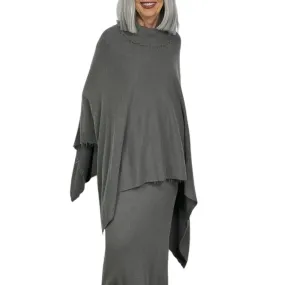 ASYMMETRIC COWL PONCHO