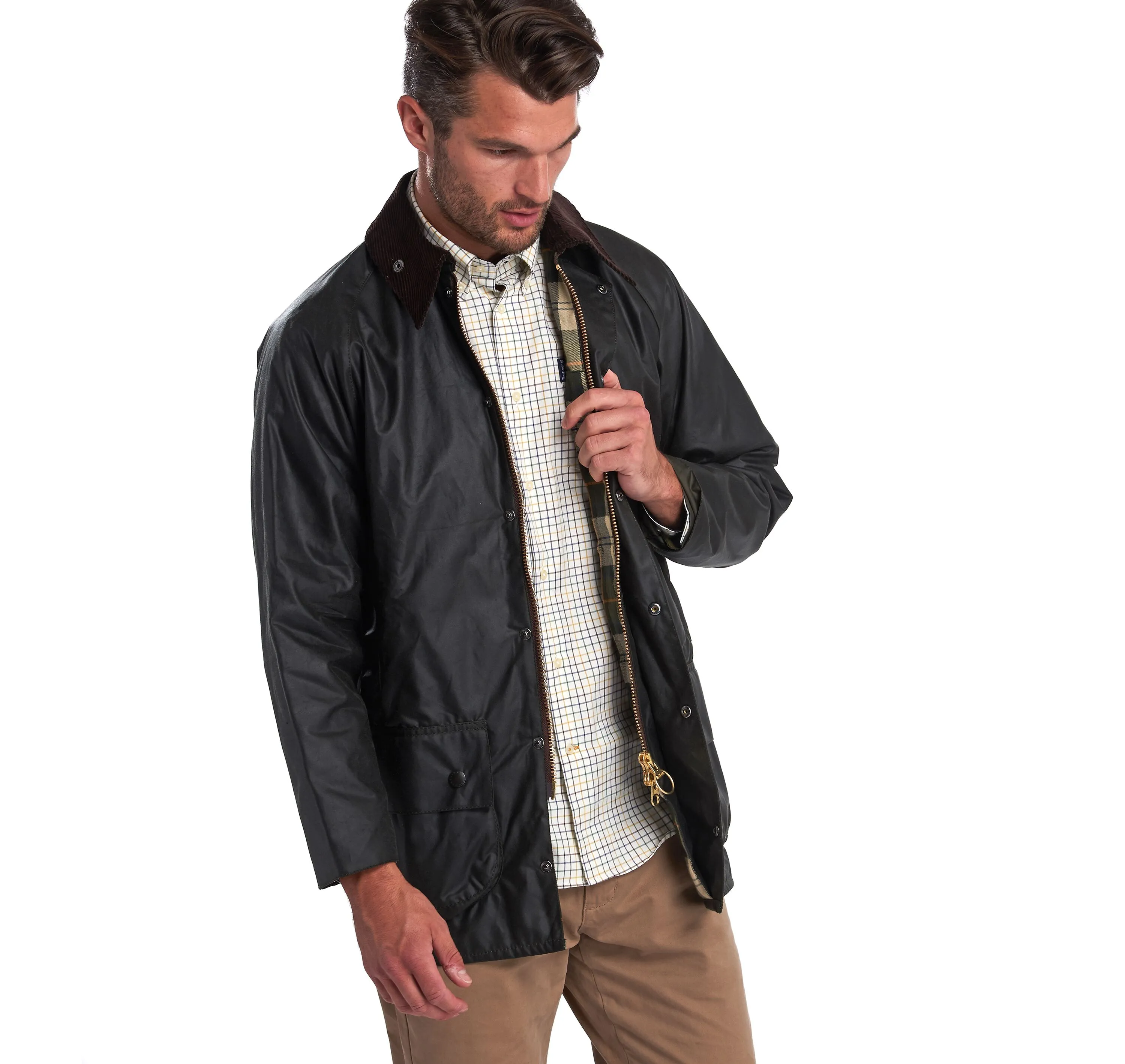 Barbour Sage Beaufort® Waxed Cotton Jacket