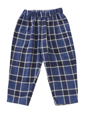 Blue x White Checked Trousers