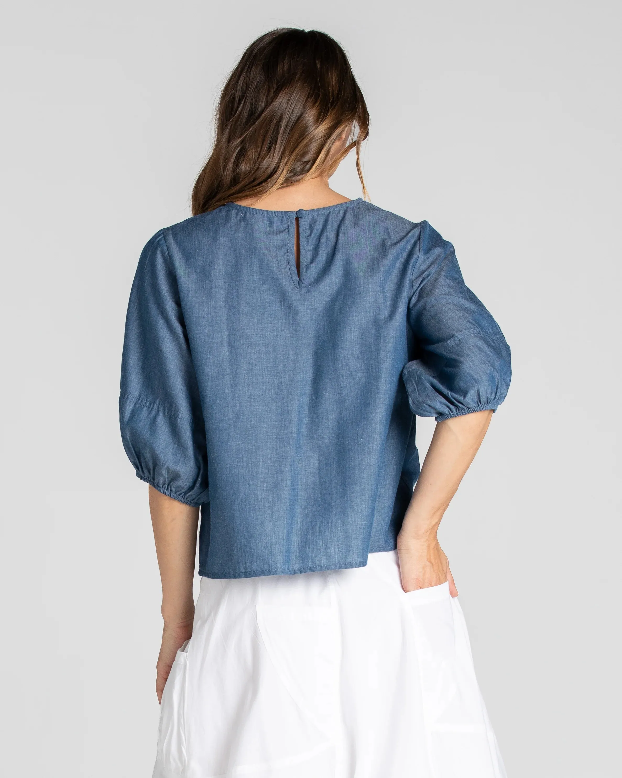 Boom Shankar Ava Top - Chambray