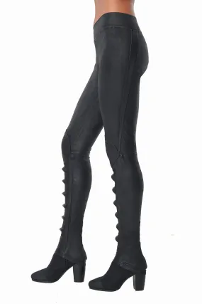 Cap knee Leather legging