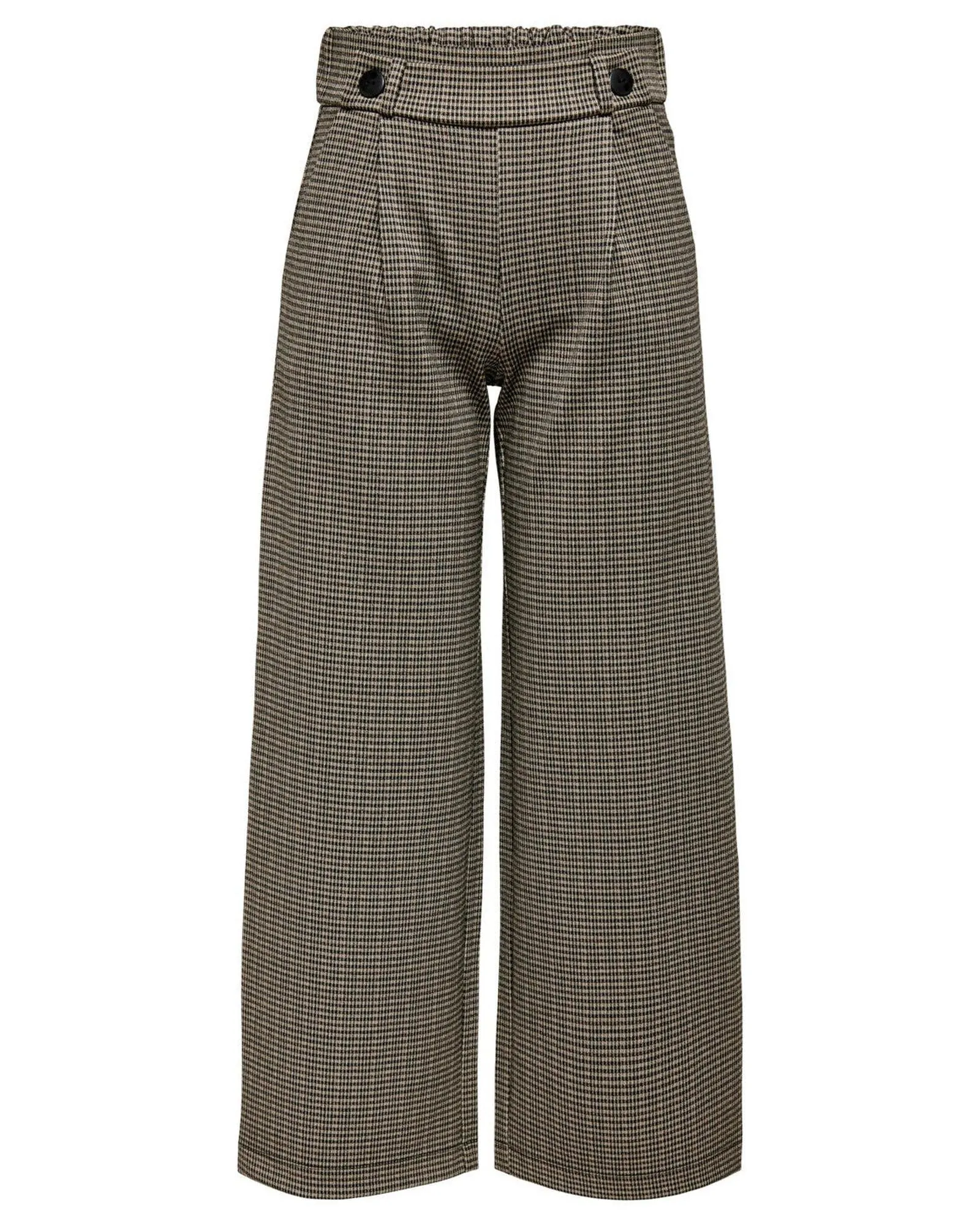 Checked Button Trousers