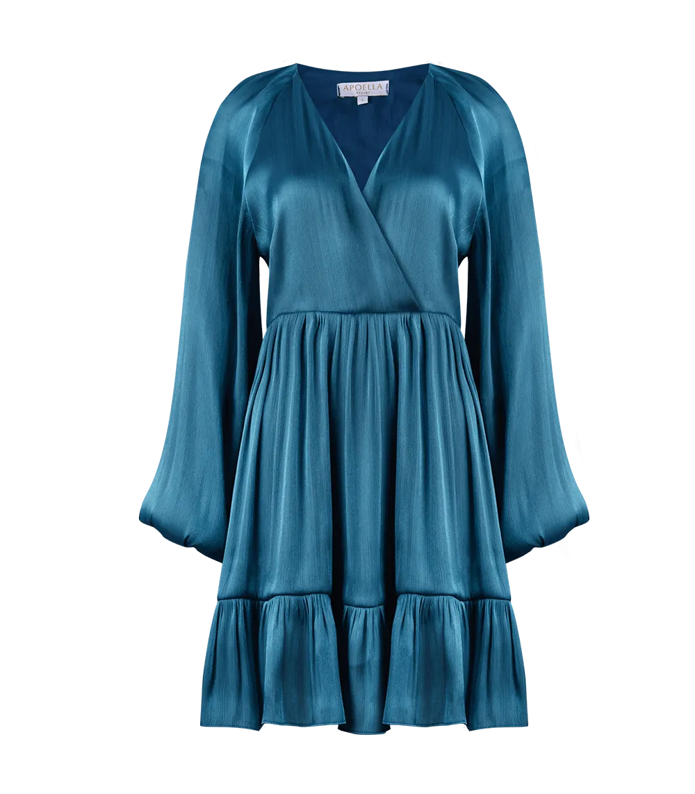 Christina Long Sleeve Mini Tiered Dress