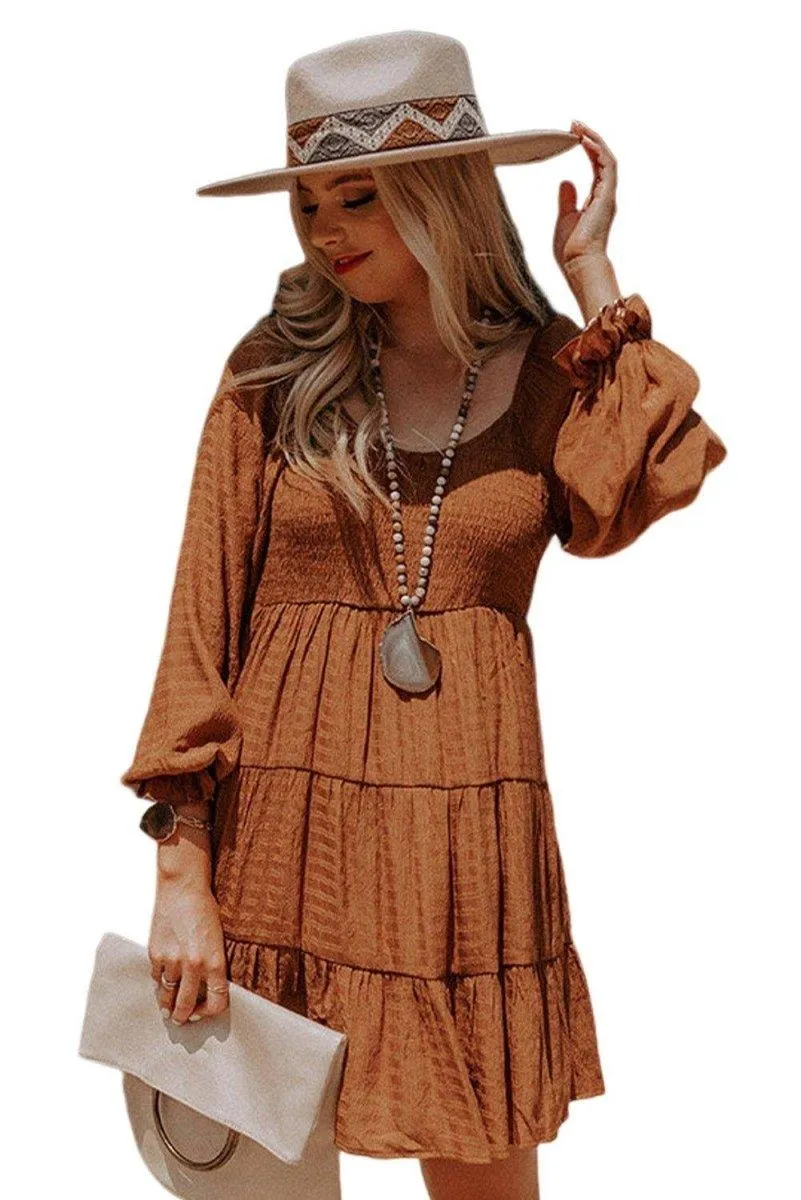 Dana Bishop Sleeve Tiered Mini Dress