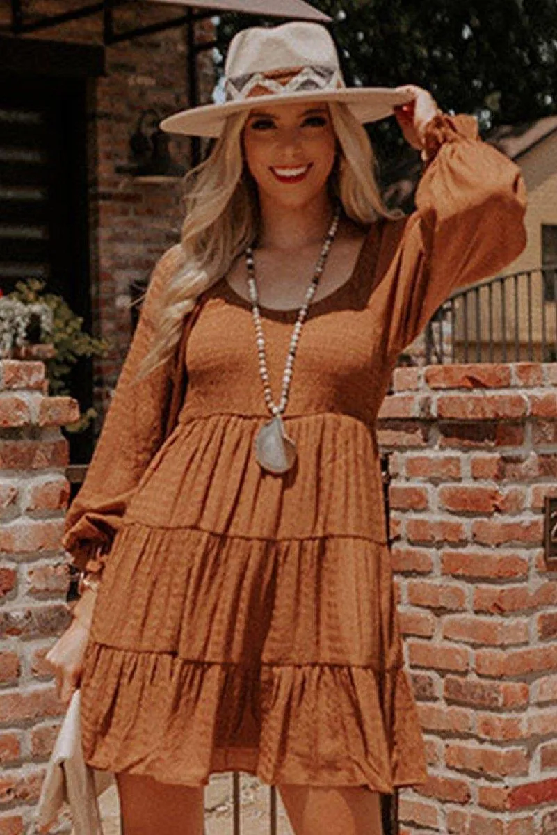 Dana Bishop Sleeve Tiered Mini Dress