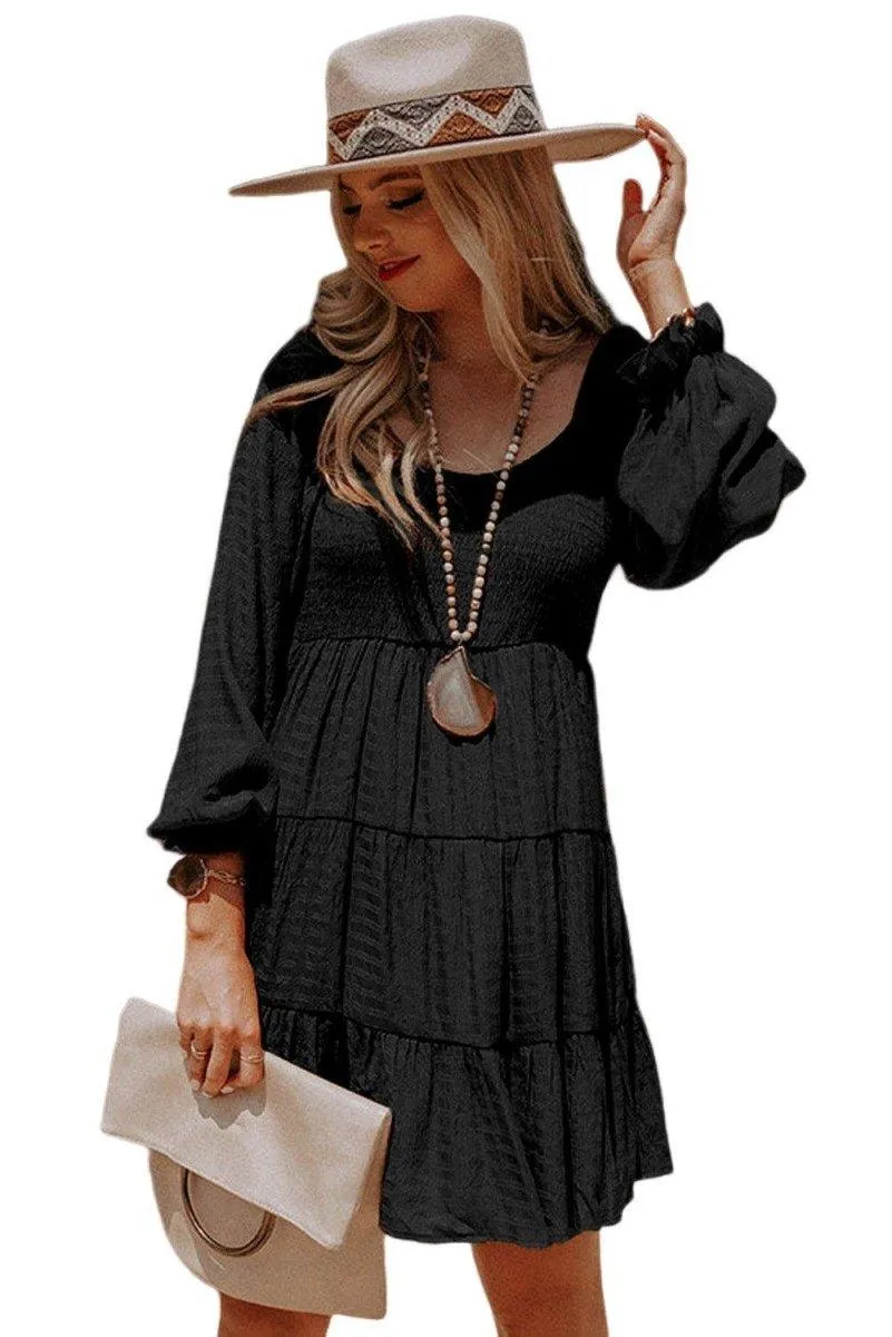 Dana Bishop Sleeve Tiered Mini Dress