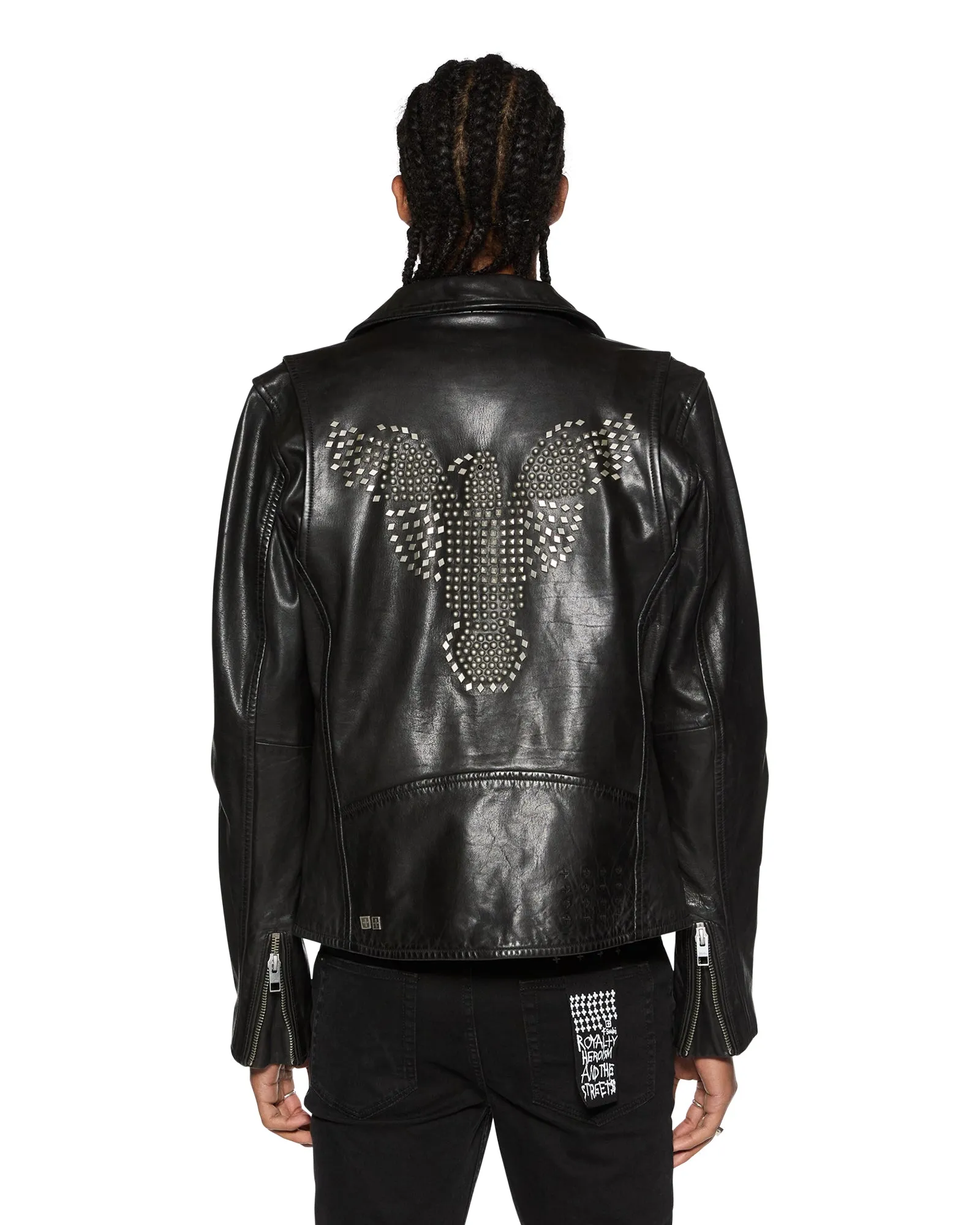 EAGLE LEATHER JACKET BLACK