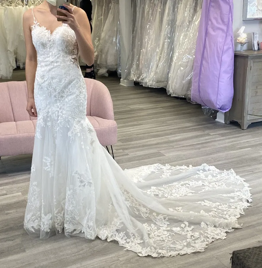 Floral Lace Trumpet Wedding Gown All Sizes