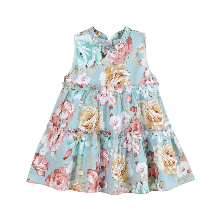 Floral Print Ruffle Tiered Dress