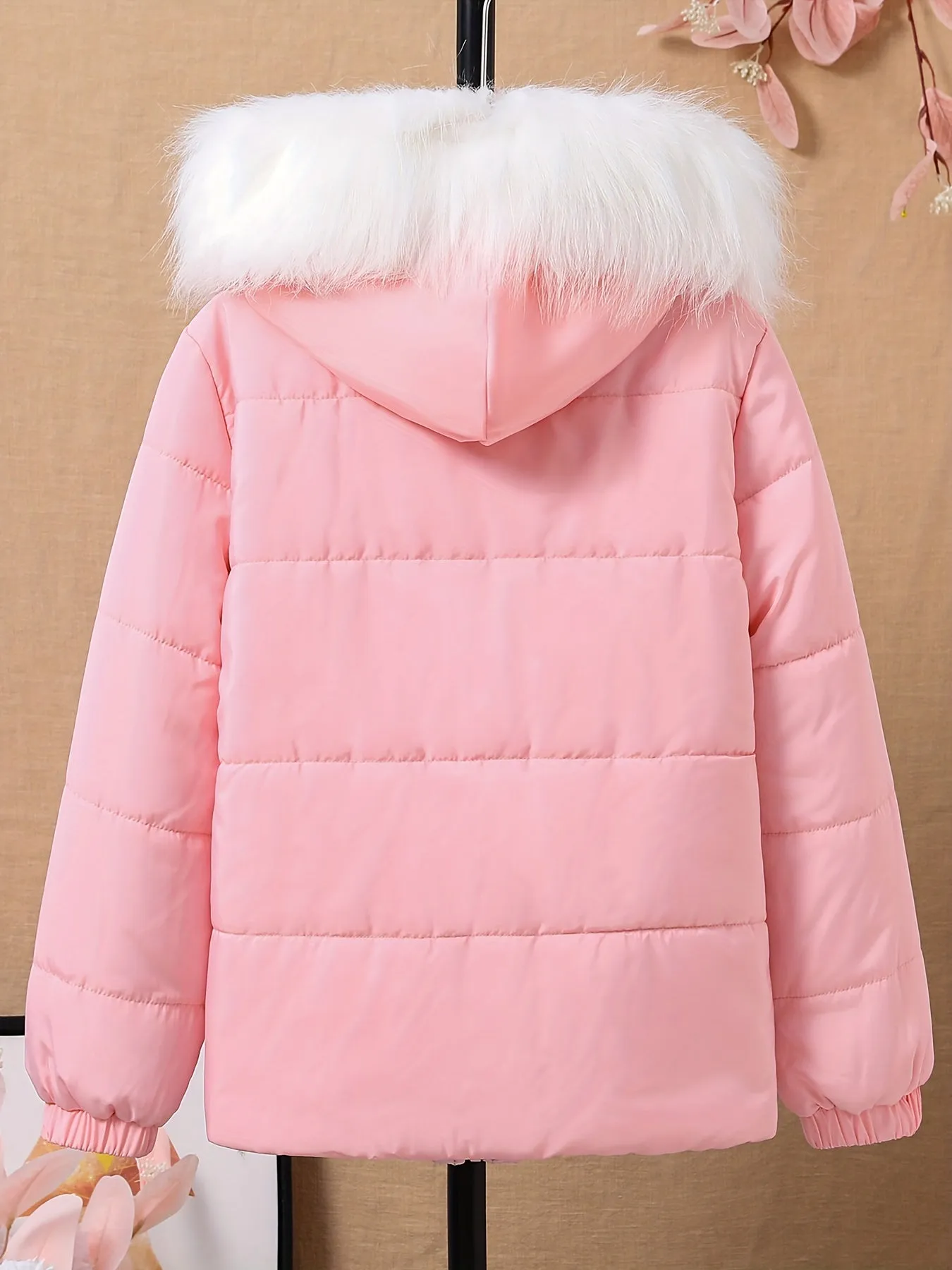 Girl's Fur Hooded Coat