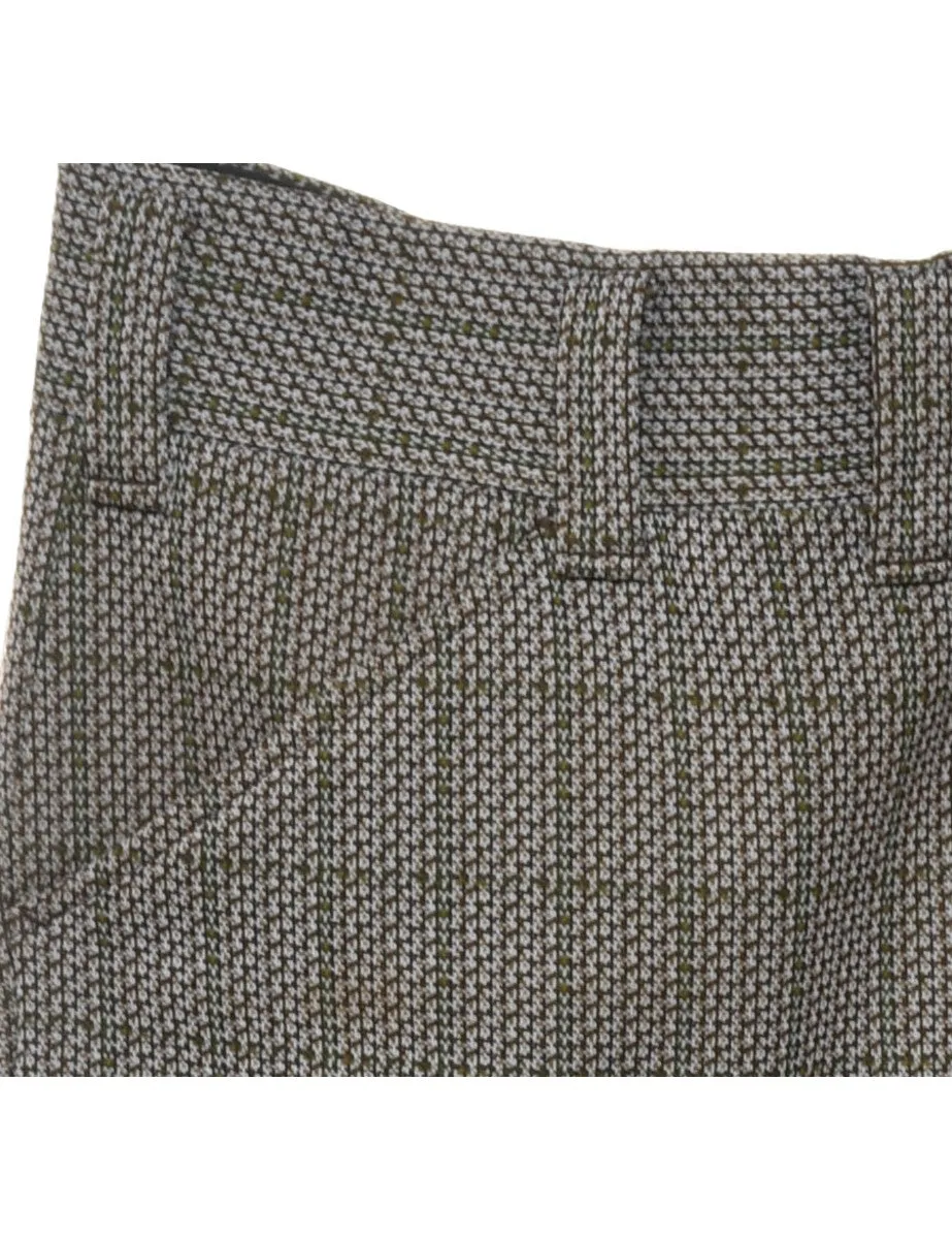 Grey Checked Trousers - W38 L29