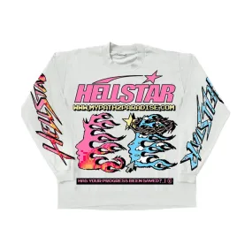 HELLSTAR PIXEL LONGSLEEVE WHITE