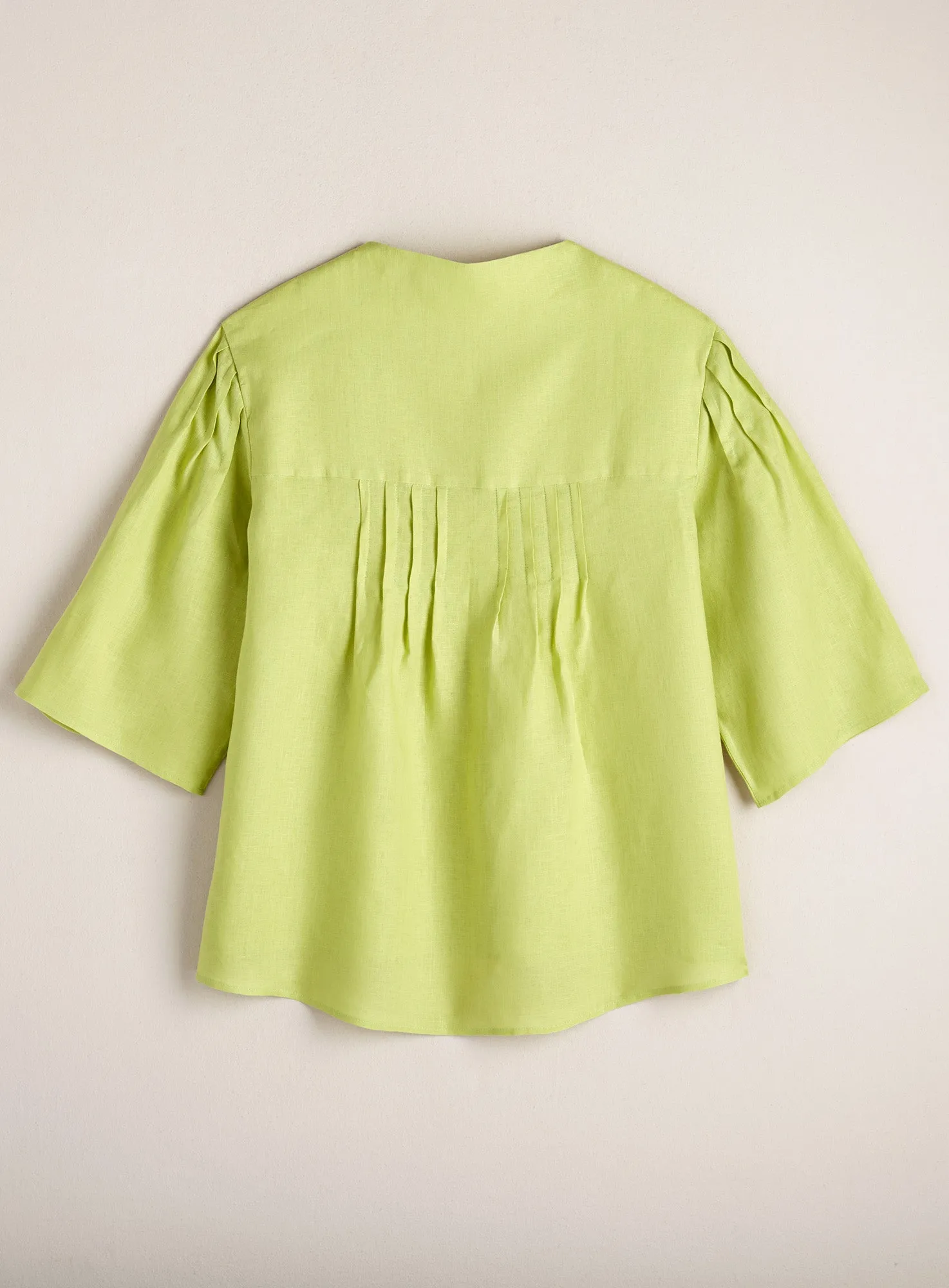 Irish Linen Pintuck Peasant Blouse FINAL SALE (No Returns)