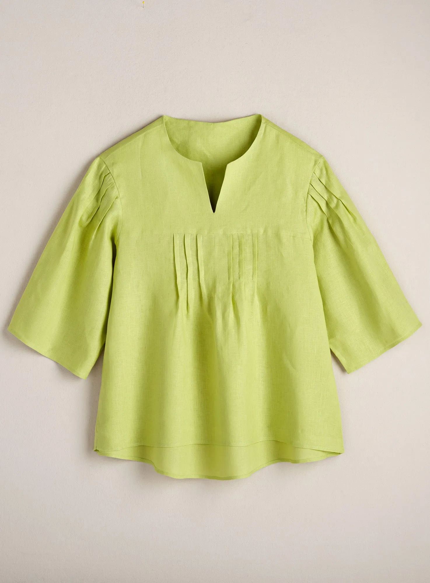 Irish Linen Pintuck Peasant Blouse FINAL SALE (No Returns)