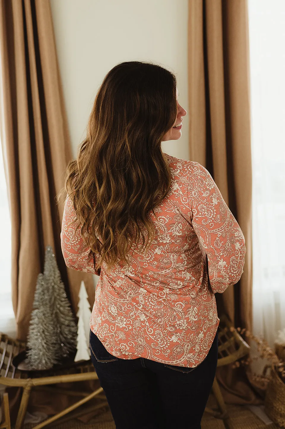 Jacquard Puff Sleeve