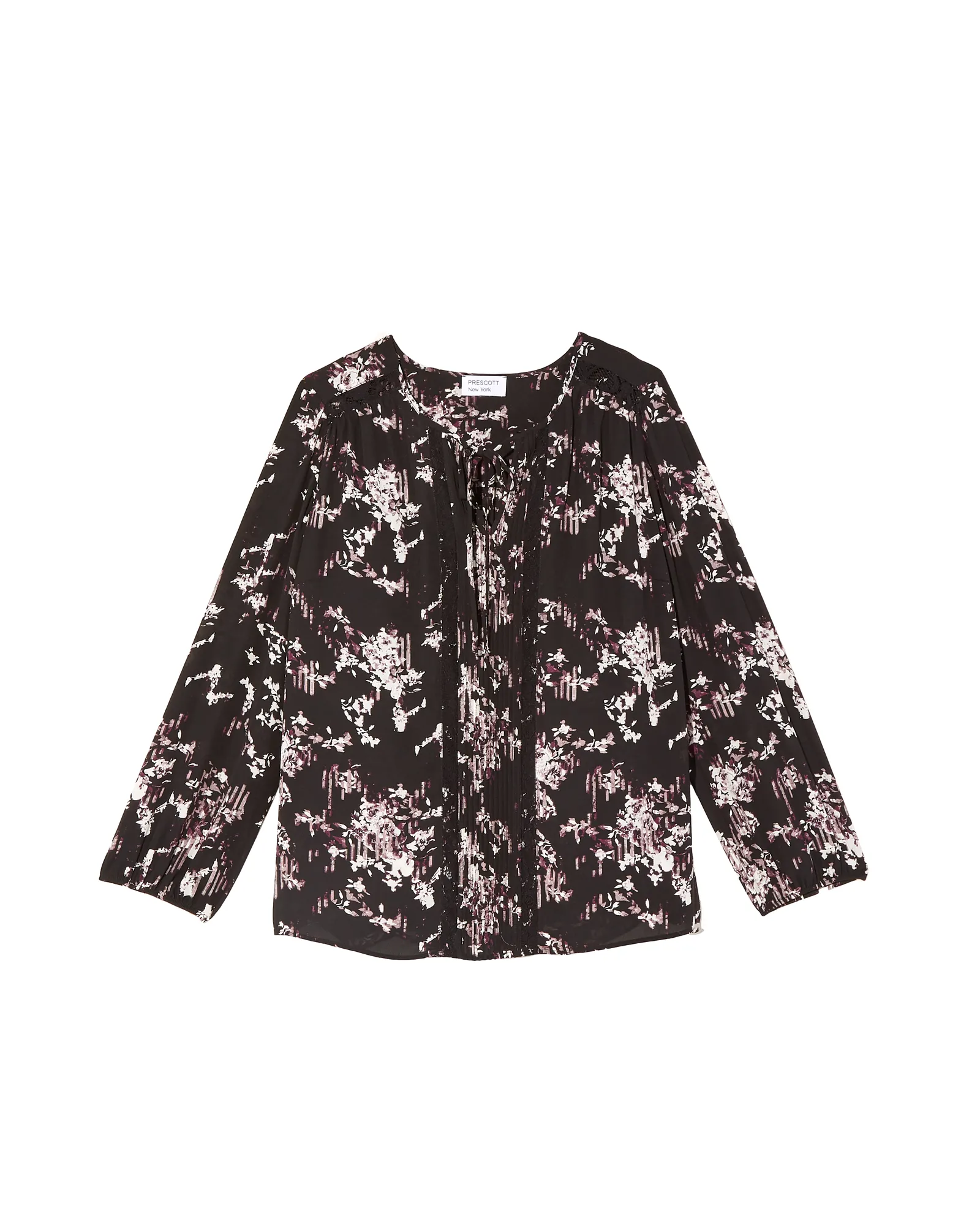 Jessamy Peasant Blouse | Black / Purple