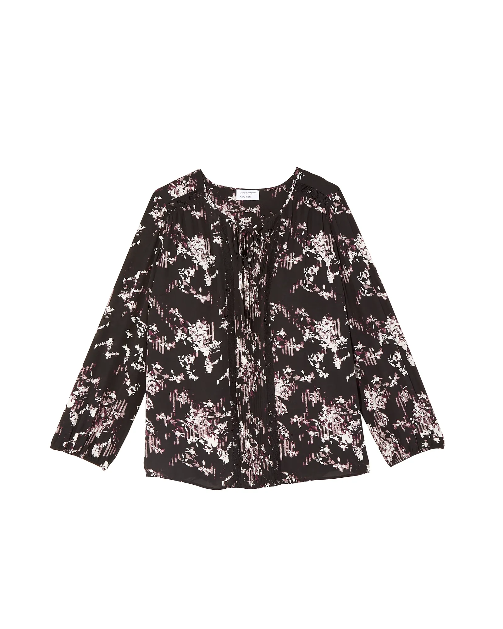 Jessamy Peasant Blouse | Black / Purple