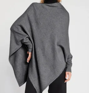 Look by M Basic Triangle Poncho with Sleeves