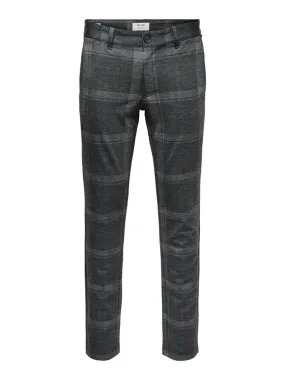 Mark Trousers checked - Dark Grey