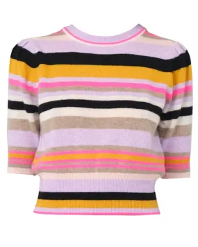 Middleton Stripe Puff Sleeve Knit Tee