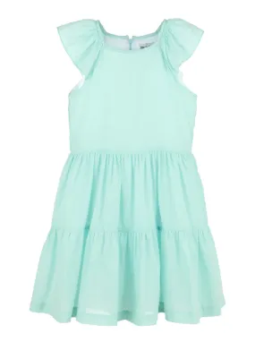 Mint Dotted Swiss Tiered Dress