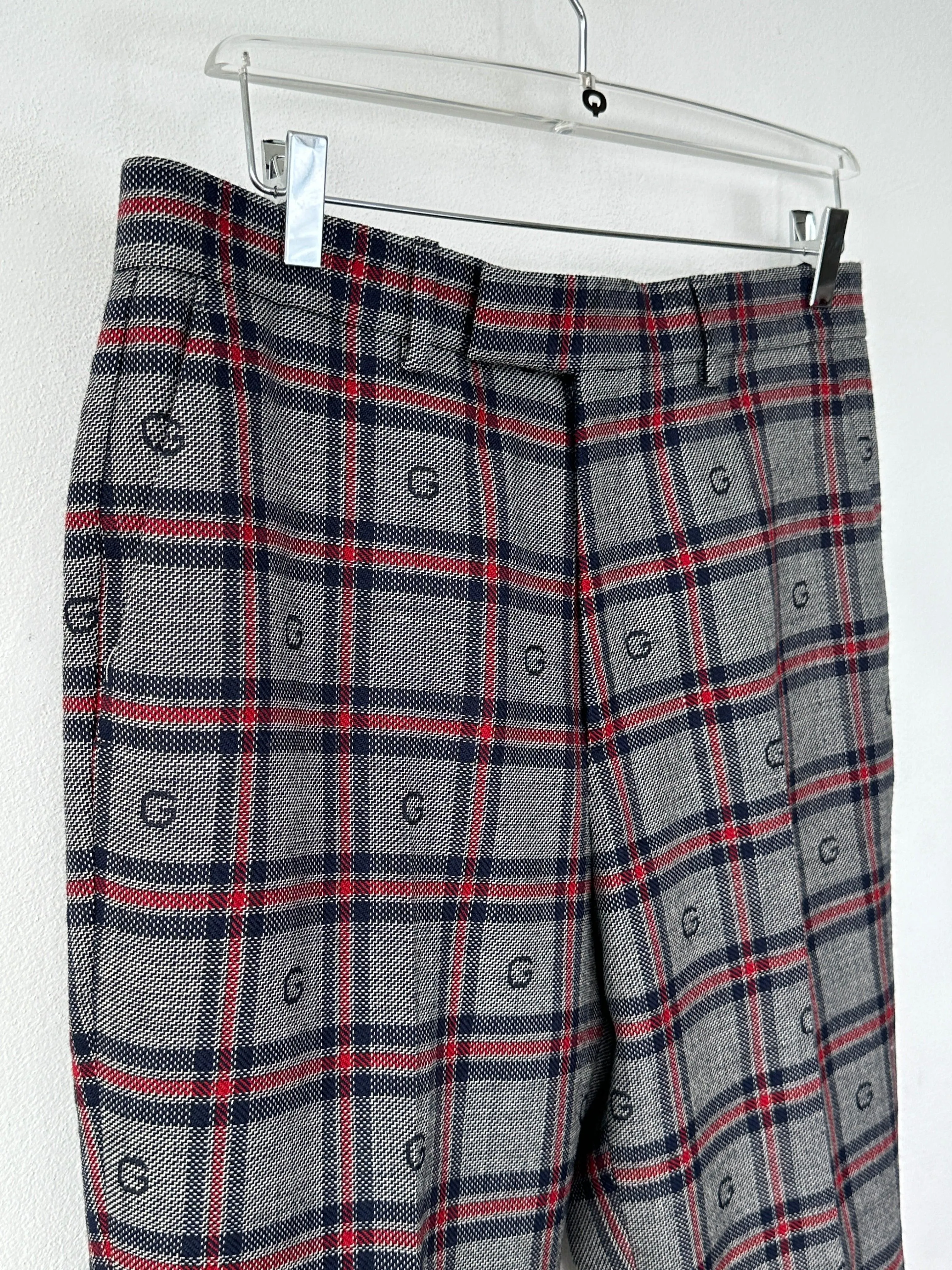 Monogram Checked Trousers