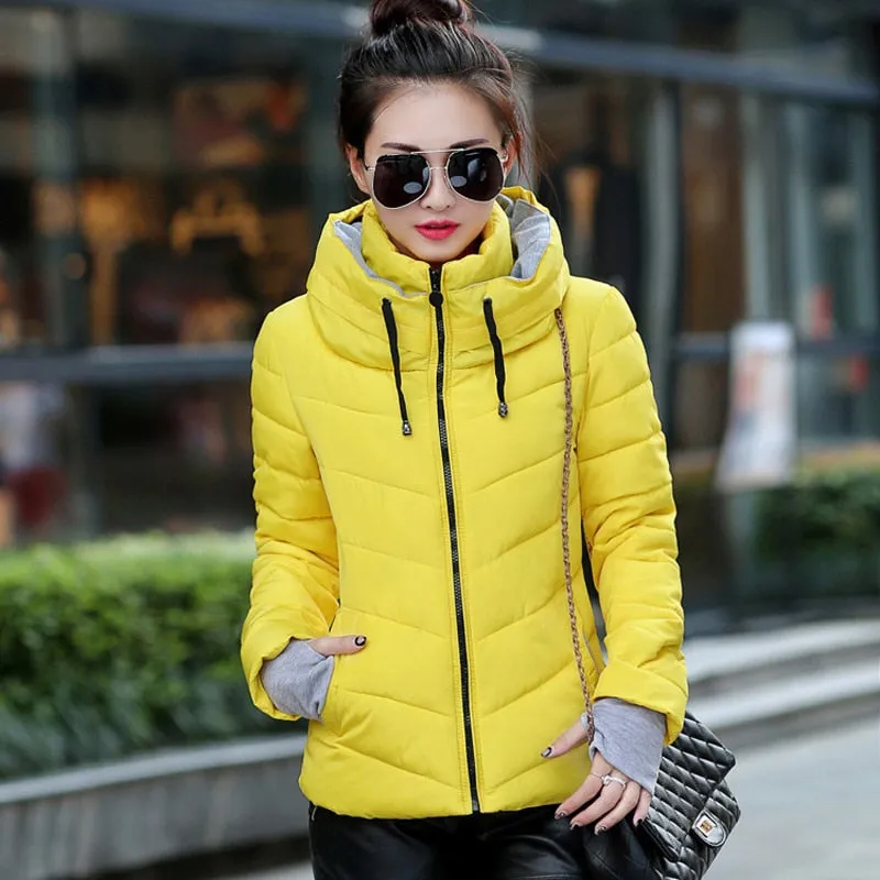 New Arrival Fashion Coats Women Winter Sweater Collared Coat Hooded Warm Cotton Coat Women Clothes1