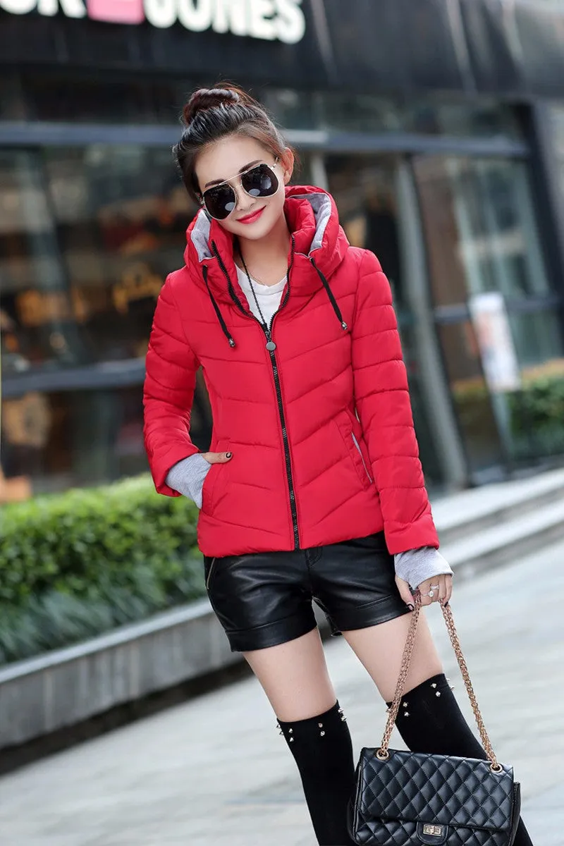 New Arrival Fashion Coats Women Winter Sweater Collared Coat Hooded Warm Cotton Coat Women Clothes1