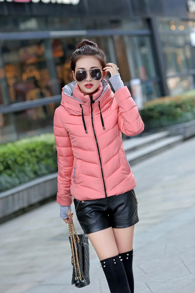 New Arrival Fashion Coats Women Winter Sweater Collared Coat Hooded Warm Cotton Coat Women Clothes1