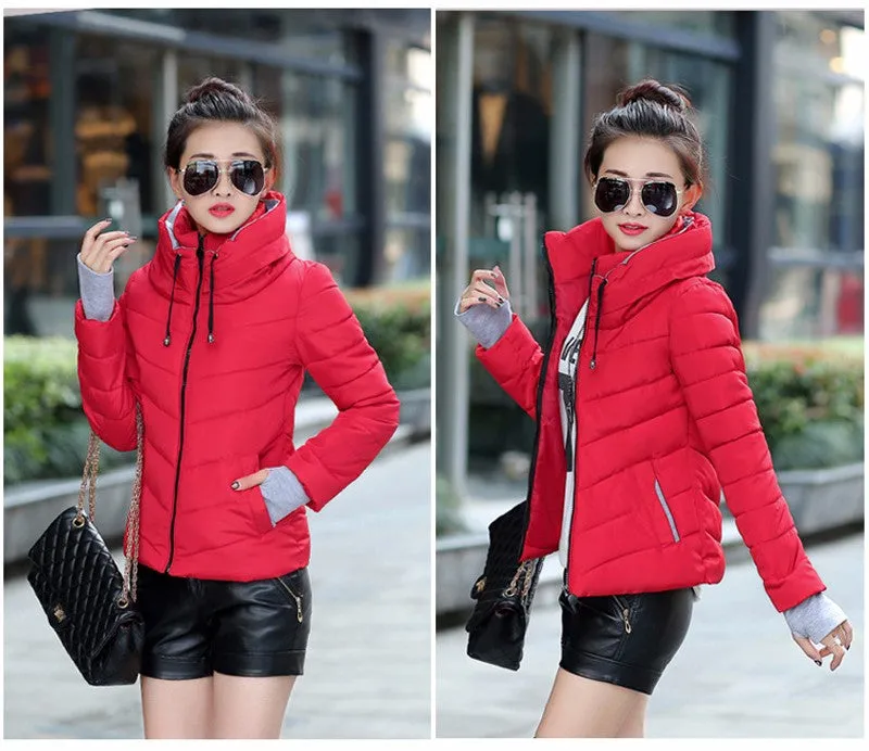 New Arrival Fashion Coats Women Winter Sweater Collared Coat Hooded Warm Cotton Coat Women Clothes1