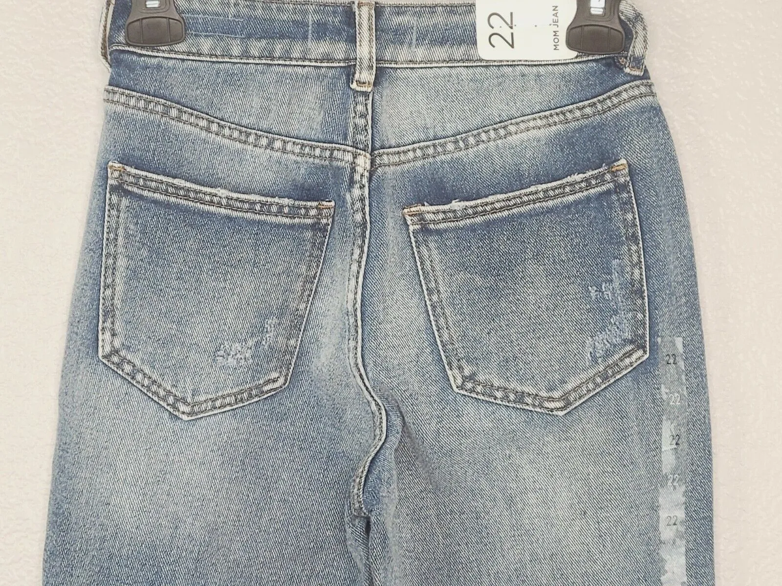 PacSun L.A. Women's Best Blue Distressed High-Rise Mom Jeans Size 22