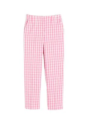 PINK CHECKED TROUSERS