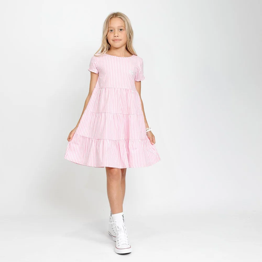 PIXIE SS DRESS - Pink Stripe