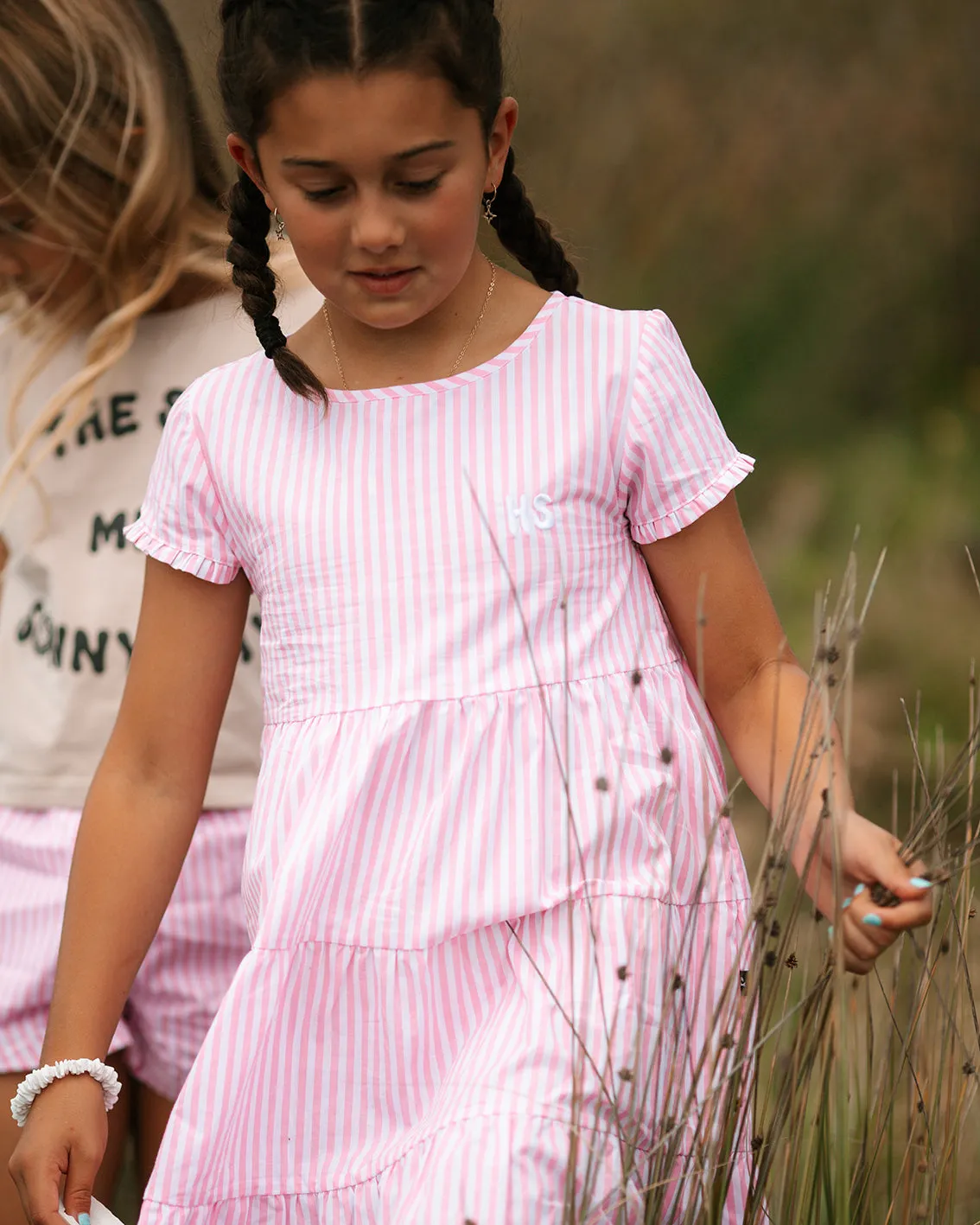 PIXIE SS DRESS - Pink Stripe