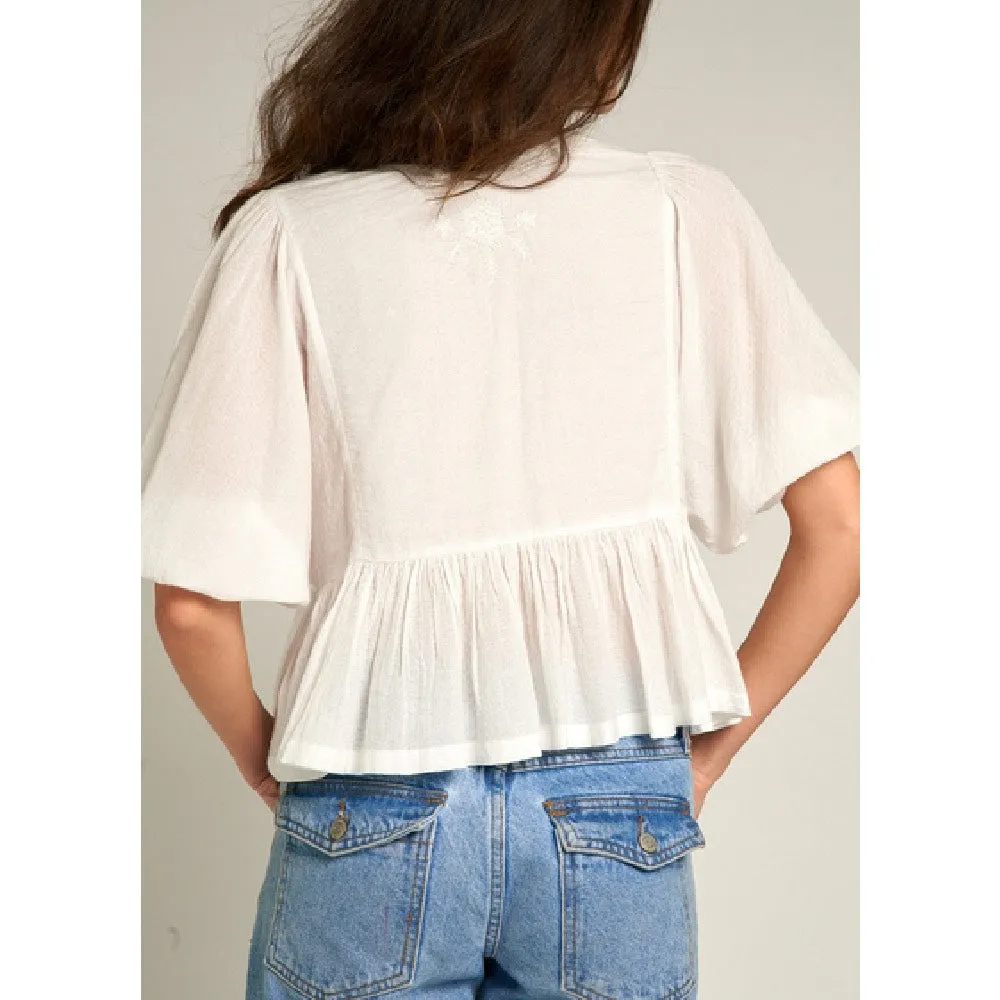 Puff Sleeve Peplum Top