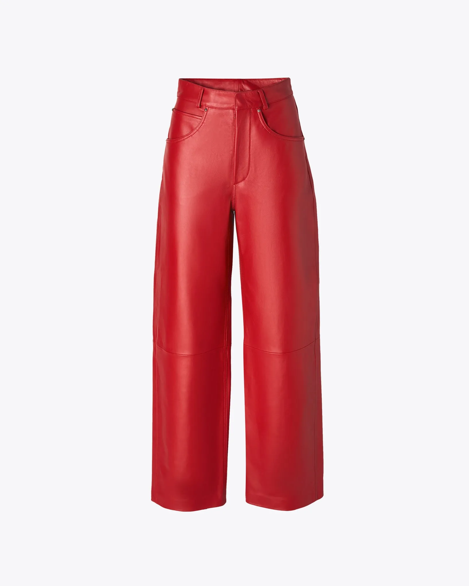 RED LAMB NAPPA PANTS