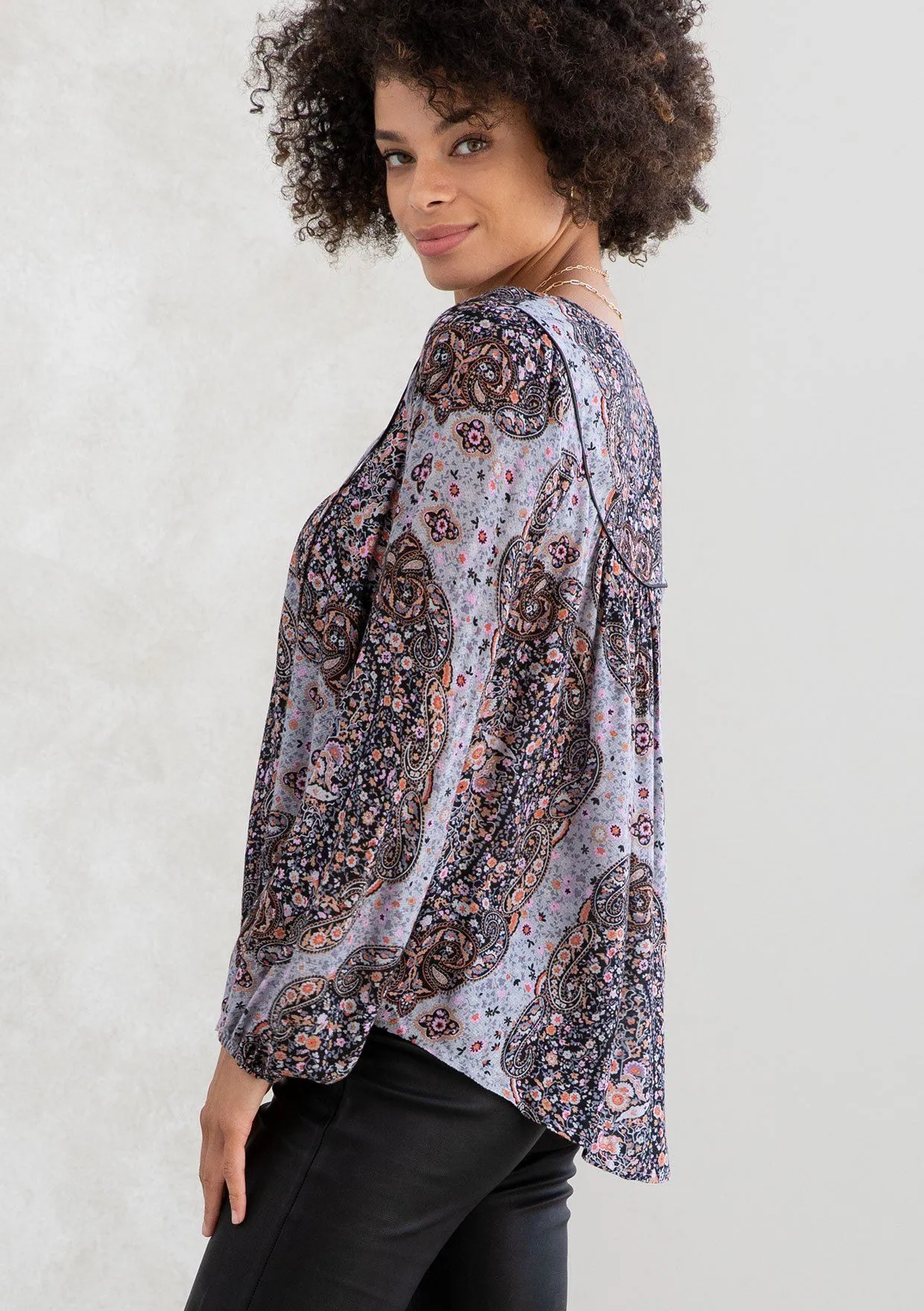 Stella Paisley Peasant Top