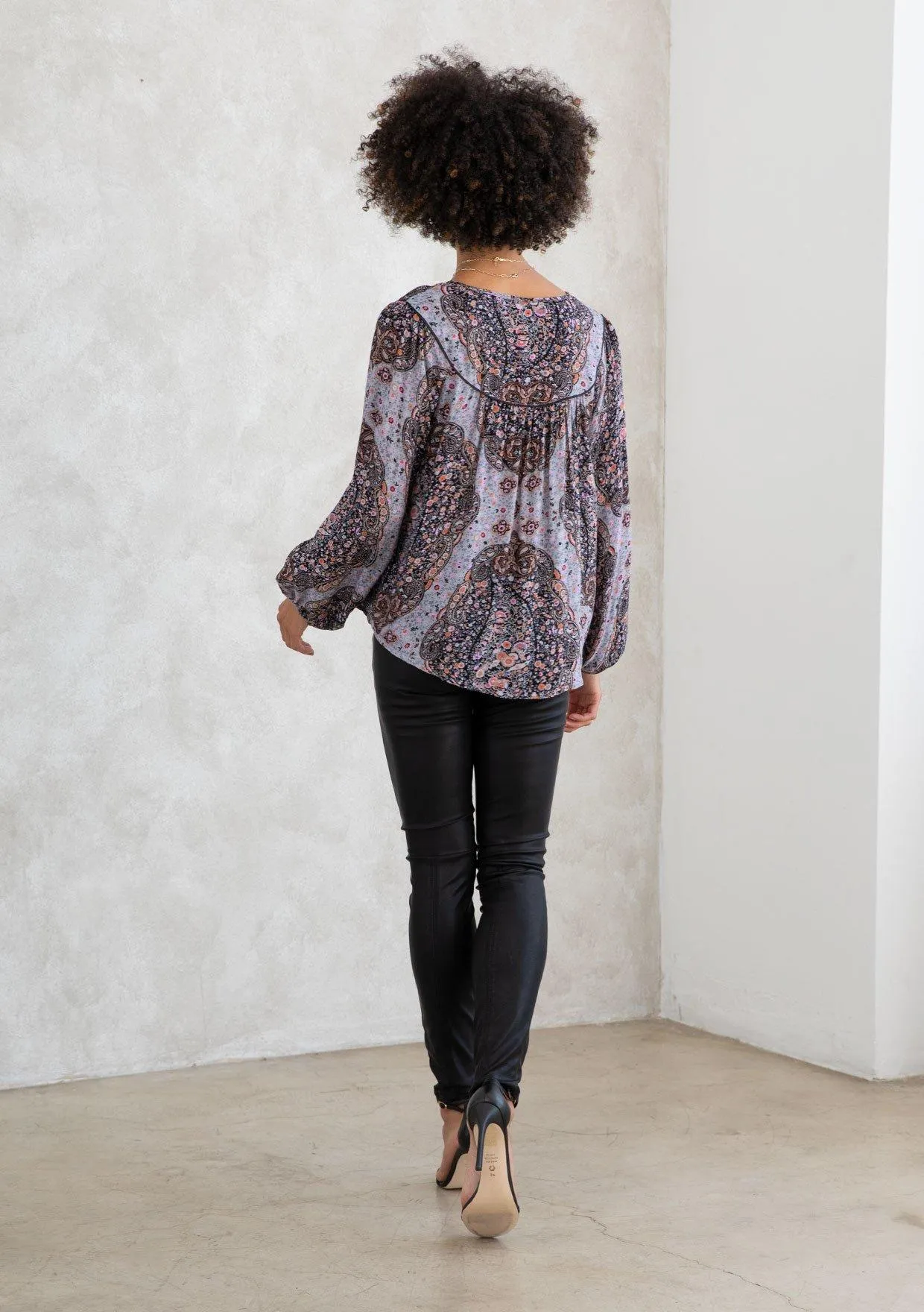 Stella Paisley Peasant Top