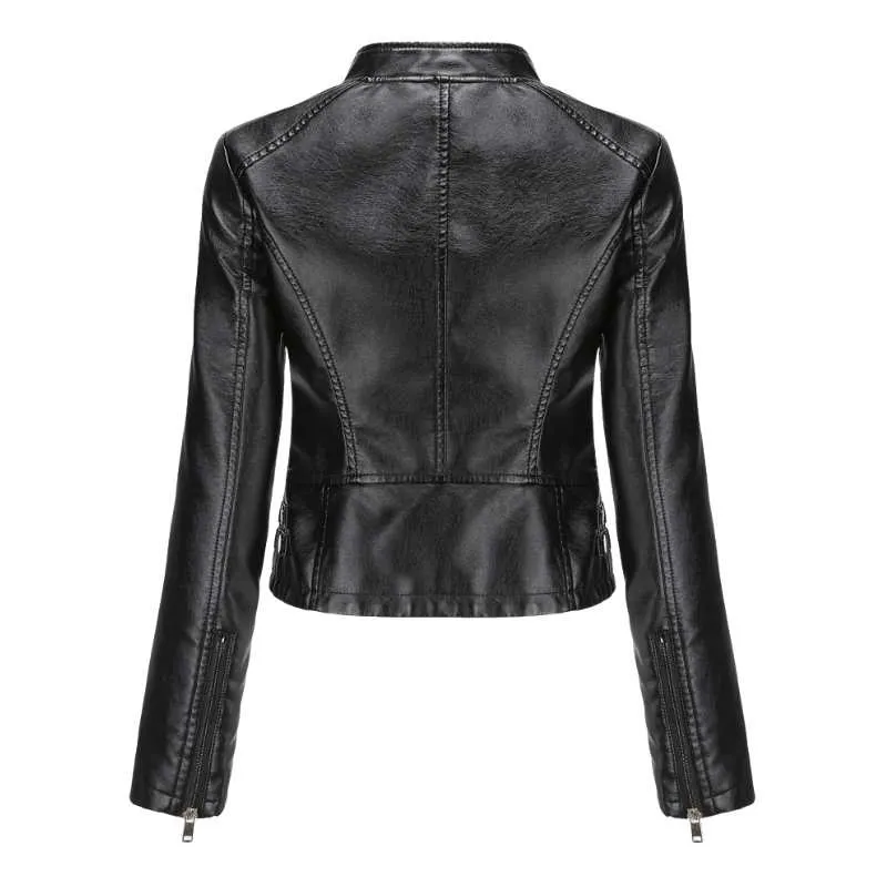 Studded Faux Leather Women Jacket