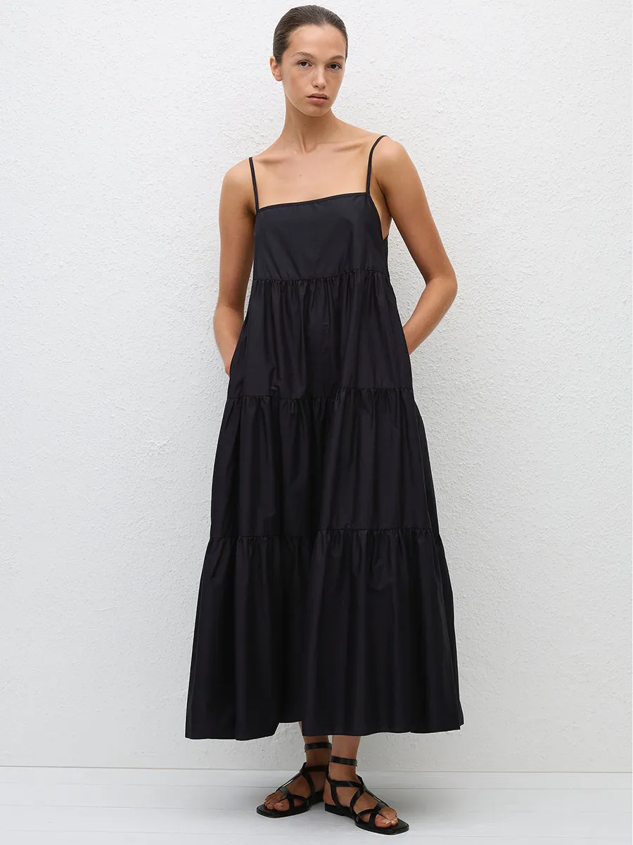 Tiered Sundress in Black