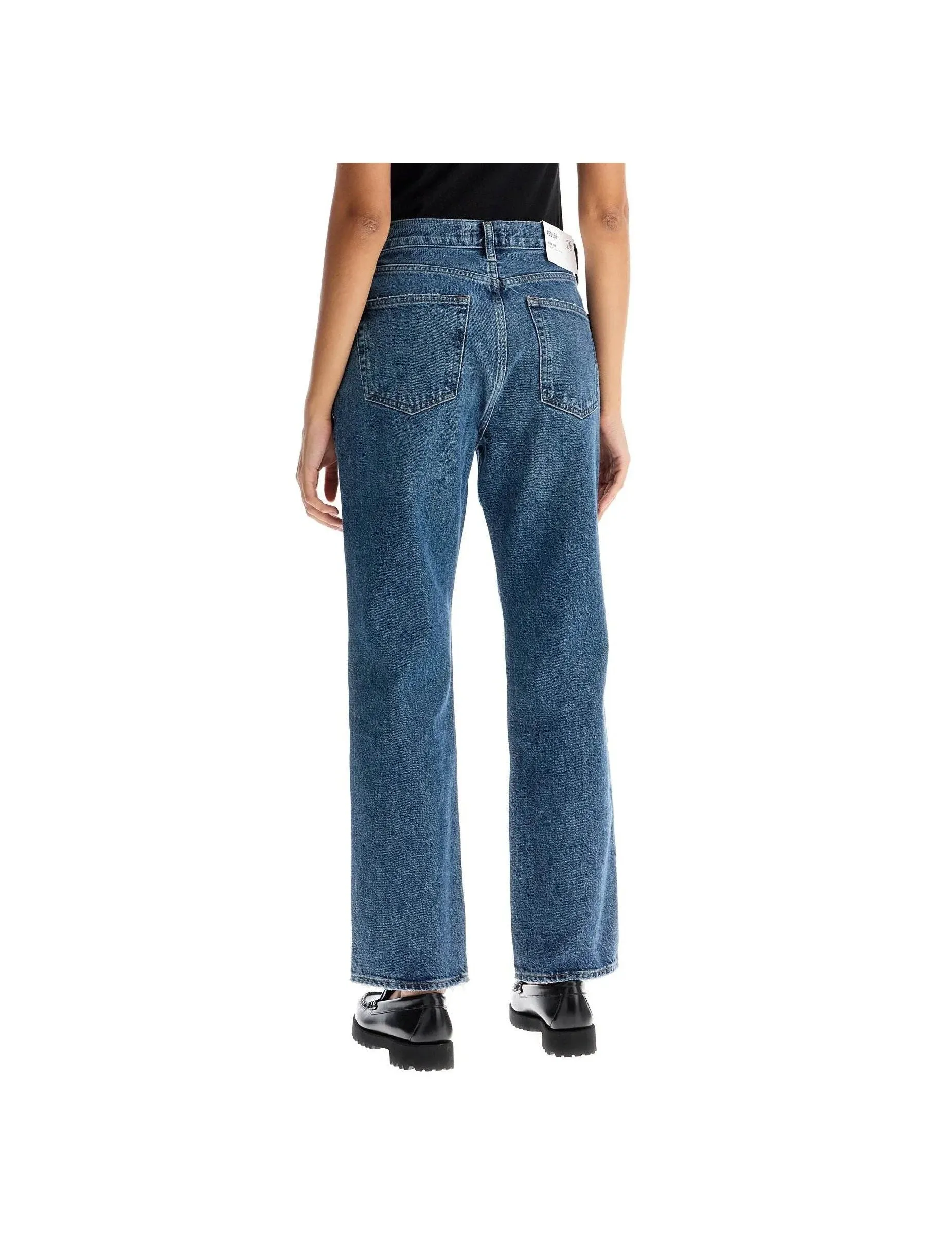 Vintage Effect Straight Jeans