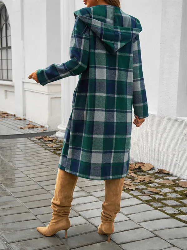 Winter Essential Knee-Length Hooded Coat