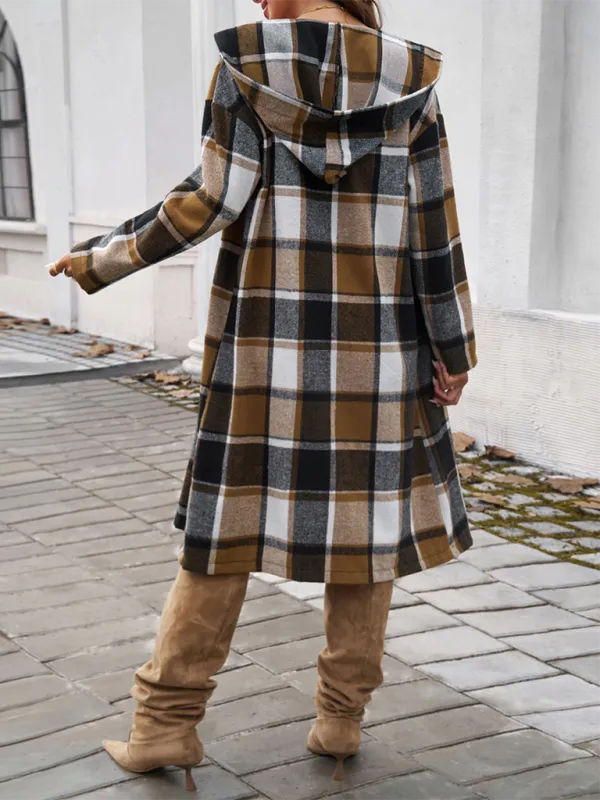 Winter Essential Knee-Length Hooded Coat