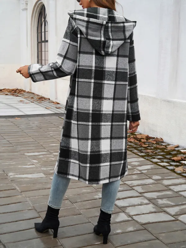 Winter Essential Knee-Length Hooded Coat